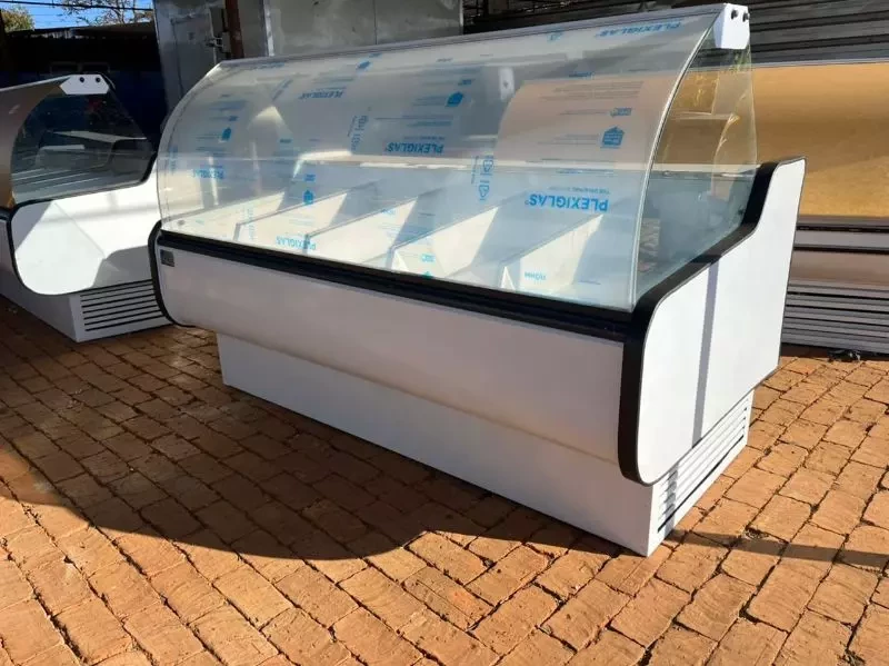 Meat display freezer 5 compartment plexiglas 2.2m